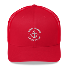 Long Island lifestyle red snap back