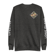 long island lifestyle sweat shirt camo fish
