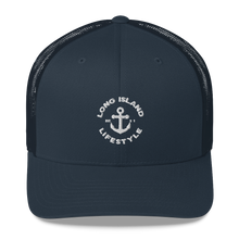 Navy blue Long Island lifestyle snap back