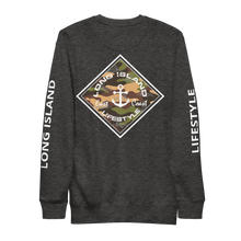 long island lifestyle sweat shirt camo fish