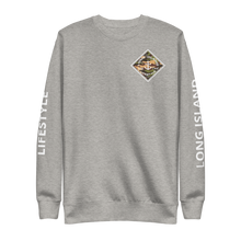 long island lifestyle sweat shirt camo fish