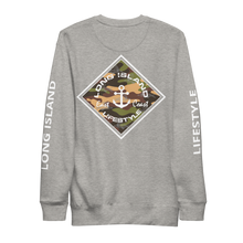 long island lifestyle sweat shirt camo fish
