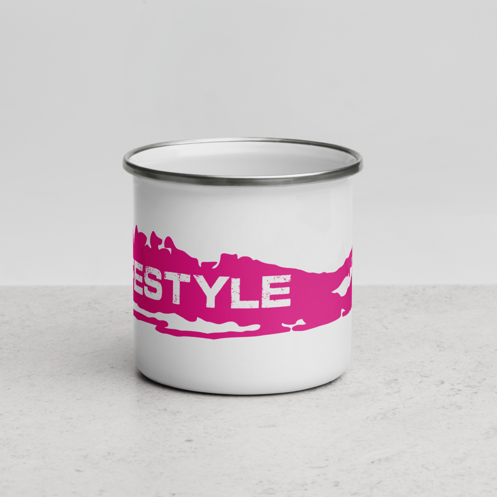 Pink Lifestyle Enamel Mug 